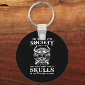 バイキングノルディックバルハラおもしろいオジン社会問題 キーホルダー (正面)