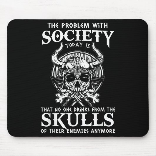 バイキングノルディックバルハラおもしろいオジン社会問題 マウスパッド (正面)