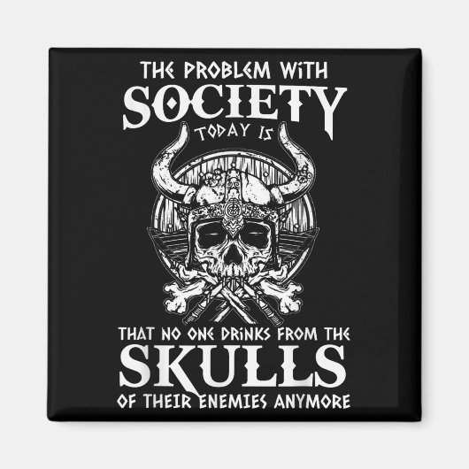 バイキングノルディックバルハラおもしろいオジン社会問題 マグネット (正面)