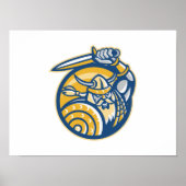 バイキングノース戦士の剣と盾 ポスター (正面)