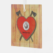 バイキングハートシールド ガラスオーナメント (正面左)