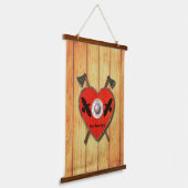 バイキングハートシールド – ラヴェンス 吊り下げ型タペストリー (傾斜あり)