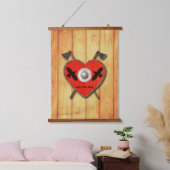 バイキングハートシールド – ラヴェンス 吊り下げ型タペストリー (寝室)