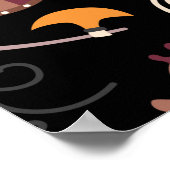 バイキングパターンシームレスデザイン図 ポスター (角)