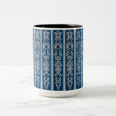 バイキングパターン青 ツートーンマグカップ (中央)