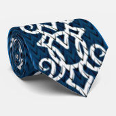 バイキングパターン青 ネクタイ (ロール)
