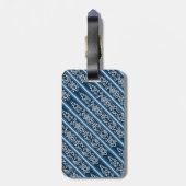 バイキングパターン青 ラゲッジタグ (裏面縦)