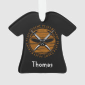 バイキングパーソナライズされたが剣と渡り鳥を渡った オーナメント (裏面)