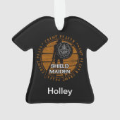 バイキングパーソナライズされたシールド巫女ルーン オーナメント (裏面)