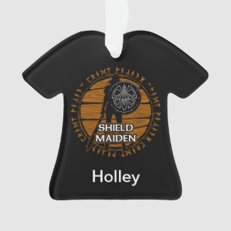 バイキングパーソナライズされたシールド巫女ルーン オーナメント
