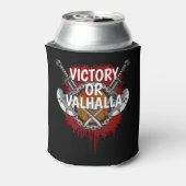 バイキングパーソナライズされた勝利またはヴァルハラのバトルクライ 缶クーラー (缶裏面)