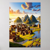 バイキングビレッジアウトバイシー | AIアートポスター ポスター (正面)