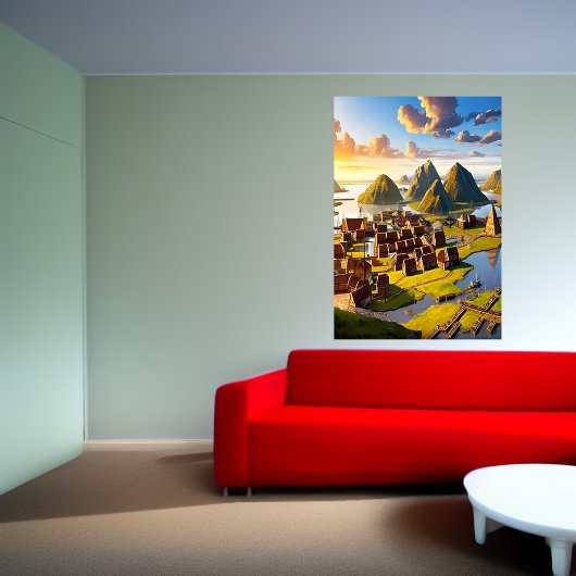 バイキングビレッジアウトバイシー | AIアートポスター ポスター