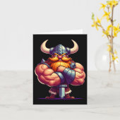 バイキングフレキシングマッスルファンラバーボディビルジム カード (黄色い花)