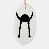 バイキングヘルメットと編組 セラミックオーナメント (右)