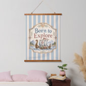 バイキングベビー・ナースリー Born to Explore 吊り下げ型タペストリー (寝室)