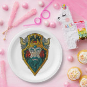 バイキングポートレートメタリックルック ペーパープレート (パーティー)