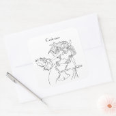 バイキングマーメイドウォリアーThunder_Cove スクエアシール (封筒)