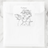 バイキングマーメイドウォリアーThunder_Cove スクエアシール (バッグ)