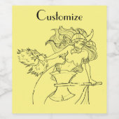 バイキングマーメイドウォリアーThunder_Cove ワインラベル (シングルラベル)