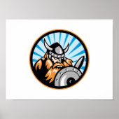 バイキングライダーバーバリアンウォリアーレトロ ポスター (正面)