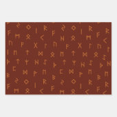 バイキングルーン（茶色、黄色、緑） ラッピングペーパーシート (正面)