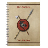 バイキングレイヴンシールド及び武器 ノートブック (正面)