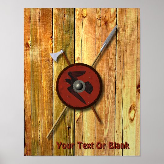 バイキングレイヴンシールド及び武器 ポスター (正面)