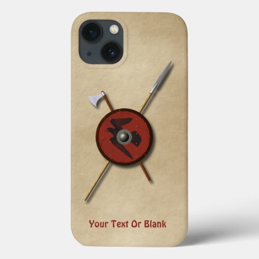 バイキングレイヴンシールド及び武器 Case-Mate iPhoneケース (裏面)