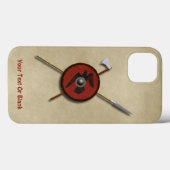 バイキングレイヴンシールド及び武器 Case-Mate iPhoneケース (裏面 (横))