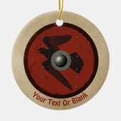 バイキングレイヴンシールド セラミックオーナメント (正面)