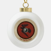 バイキングレイヴンシールド セラミックボールオーナメント (正面)