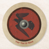 バイキングレイヴンシールド ラウンドペーパーコースター (正面)