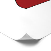 バイキングロングシップのシルエットドラカール船 ポスター (角)