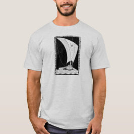 バイキングロングシップ帆船アットシー Tシャツ