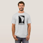 バイキングロングシップ帆船アットシー Tシャツ (正面フル)