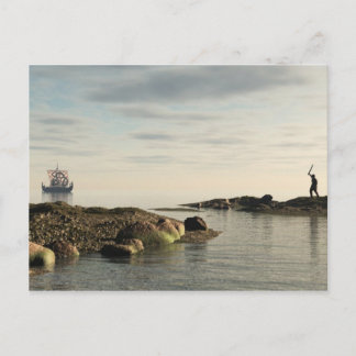 バイキングロングシップ帰郷 ポストカード