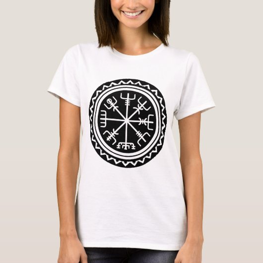 バイキングヴィーシャ航海のコンパス Tシャツ (正面)
