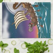 バイキング侵入艦隊 キッチンタオル (折り畳み)