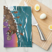 バイキング侵入艦隊 キッチンタオル (四つ折り)