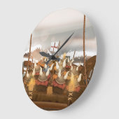 バイキング侵入艦隊 ラージ壁時計 (傾斜)