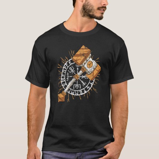 バイキング列車ラグナロクオディンゴッドマーク Tシャツ (正面)