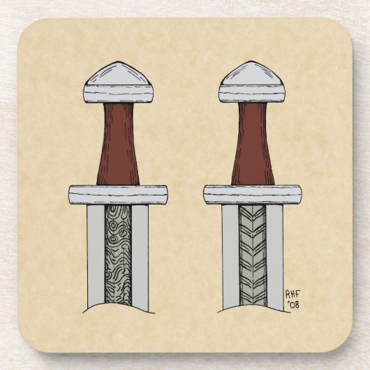 バイキング剣パターン溶接 コースター (正面)