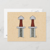 バイキング剣パターン溶接 ポストカード (正面/裏面)