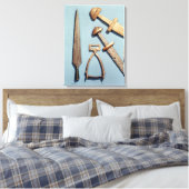 バイキング剣、スターラップ及びスピアヘッド キャンバスプリント (インサイチュ (寝室))