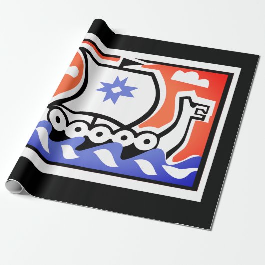 バイキング包装紙 ラッピングペーパー (アンロールド)