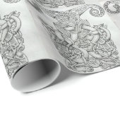 バイキング及びOSEBERGの結び糸細工のデザイン ラッピングペーパー (ロールコーナー)