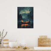 バイキング埋葬船ノーズハロウィンハロウィーン ポスター (キッチン)