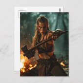 バイキング女性の強さとエレガンス ポストカード (正面/裏面)