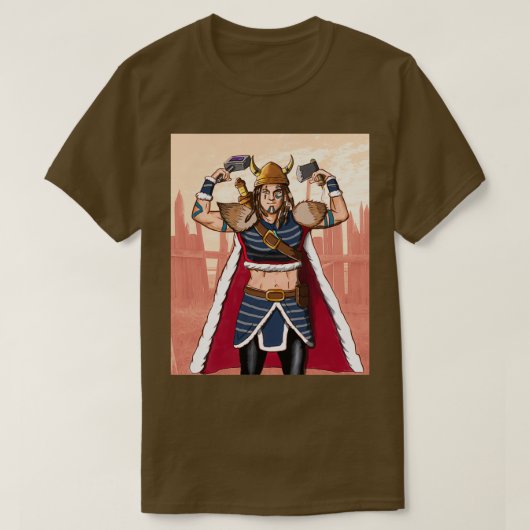 バイキング女性クラシック戦士Tシャツ Tシャツ (デザイン正面)